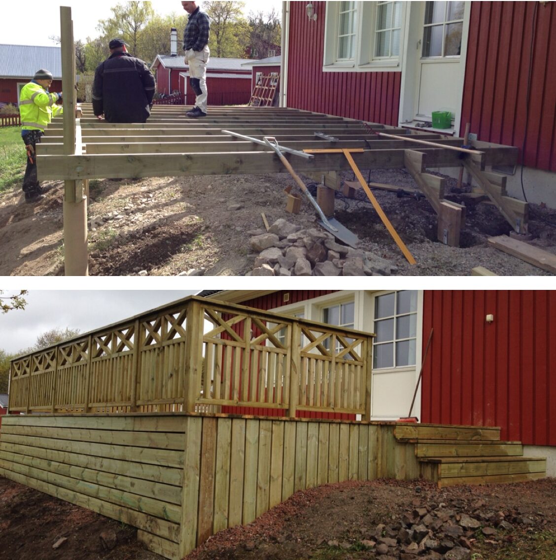 altanbygge före & efter