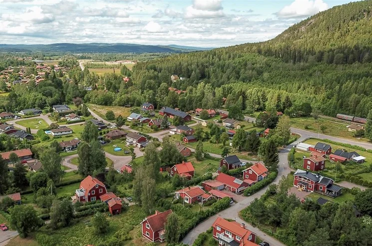 Överblick över villor i Gagnef