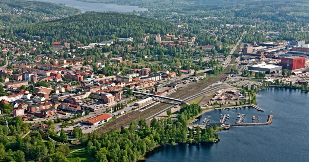 Utsikt över centrala Ludvika